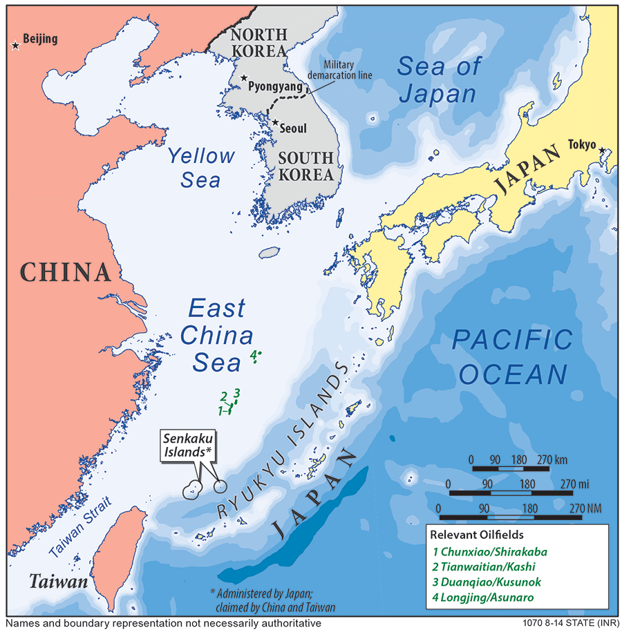 East China Sea Map 